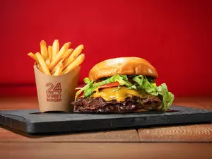 Hamburguesa shake shack doble + papas