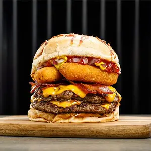 Muzza burger triple & papas