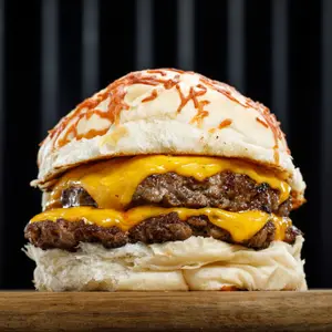 Cheeseburger doble & papas