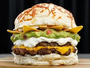 Mexican burger doble & papas