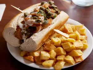 Sándwich de rabas