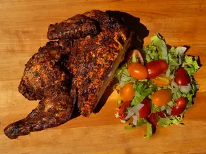 Pollo ahumado ( mitad )