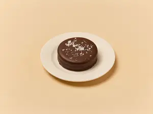 Alfajores mousse de choco y frutos rojos