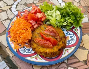 Medallon de calabaza y lenteja