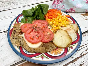 Milanesa de zucchini con q y t