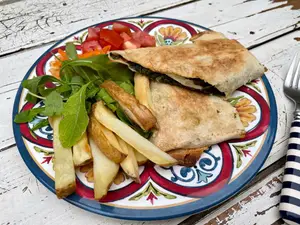 Roll de espinaca con papas