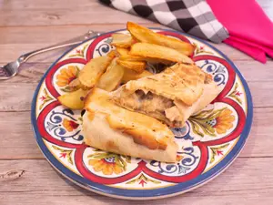 Wrap de pollo con papas