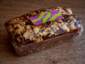 Budín de peras con crumble