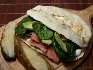 Sándwich de salmón