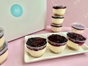 3 shots cheesecake frutosrojos