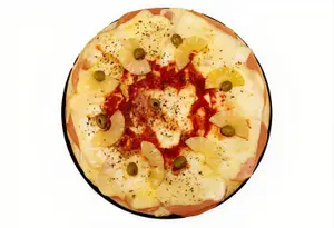 Pizza jamón-ananá (6 porc.)