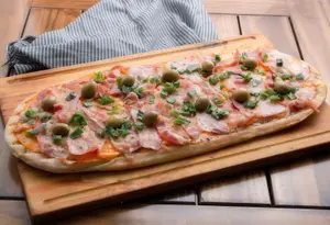 Pizza panceta y cheddar 6 porc