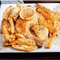 Pollo al horno con guarnición