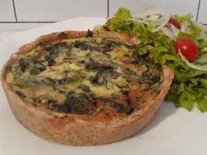 Tarta de espinaca c/ ensalada