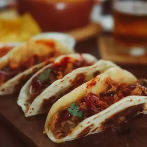3 tacos de cerdo braseado