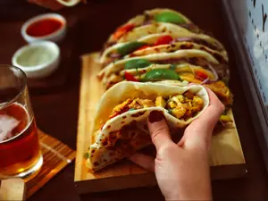Quesadillas con mozzarella