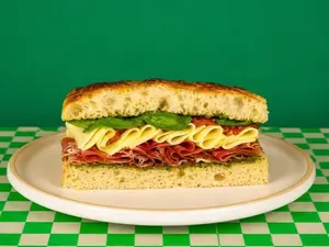 Media focaccia de jamón crudo