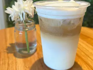 Iced caramel latte