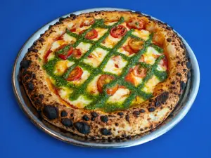 Pizza Napolitana con Pesto