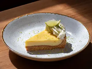 Porción de key lime pie
