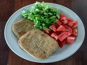 Milanesa de soja c guarnición