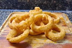 Aros de cebolla con Papas