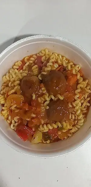 Fussille estofado albondigas