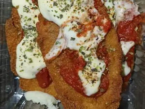 Milanesa napolitana con pure