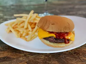 Hamburguesa jr con papas