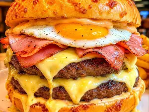 Hamburguesa doble completa