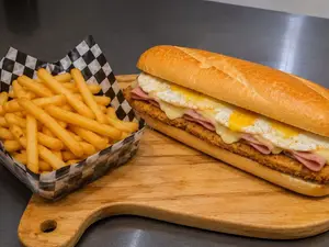 Sandwich de milanesa de pollo completo