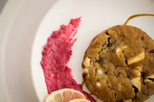 Cookie limón y frambuesa