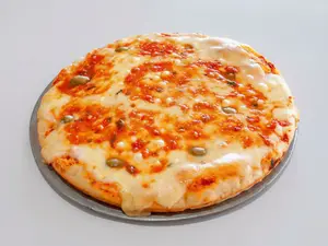 Pizza de cancha con muzzarella