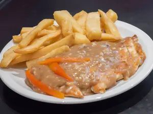 1/4 pechuga de pollo al ajillo