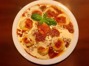 Sorrentinos con crema