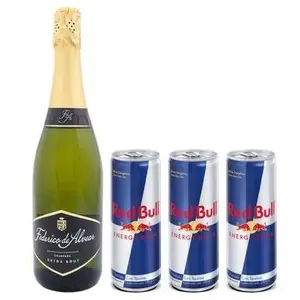 1Xchampagne Federico De Alvear Extra Brut 750 Ml - 3Xbebida Energetica Red Bull Lata 250 Ml