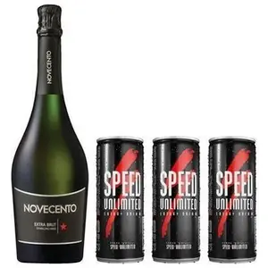 1 Espumante Novecento Extra Brut Botella 750 Ml + 3 Bebida Energizante Speed 250 Ml