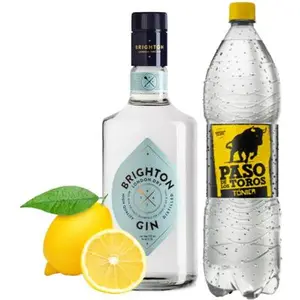 Gin Brighton 700ML + Agua Tónica 1.5Lts + 1Un Limón