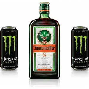 Licor Jagermeister (700 ml) + Monster Energy (473 ml 2 Unidades), 1 Unidad