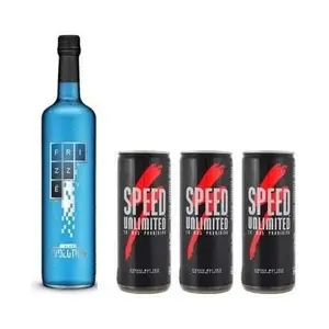Promoción - Vino Frizzé Blue 750 ml + 3 energizantes Speed 250 ml