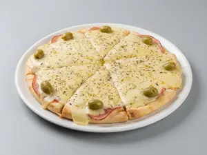 Pizza con jamón grande