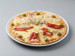 Pizza Con Jamon Y Morron