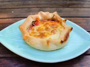 Tarta de jamón y mozzarella