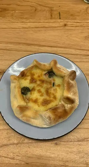 Tarta verduras asadas y mozza