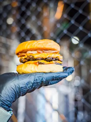 Hot american burger