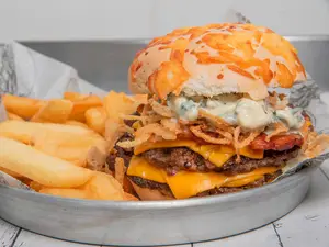 Blue cheese burger