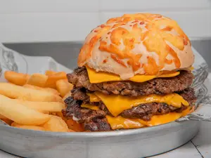 Triple cheeseburger