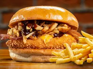 Pollo bbq simple + papas