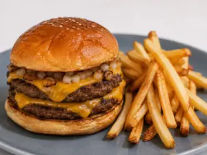 Hamburguesa Doble Carne & Cheddar & Cebolla