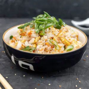 Yakimeshi de langostinos